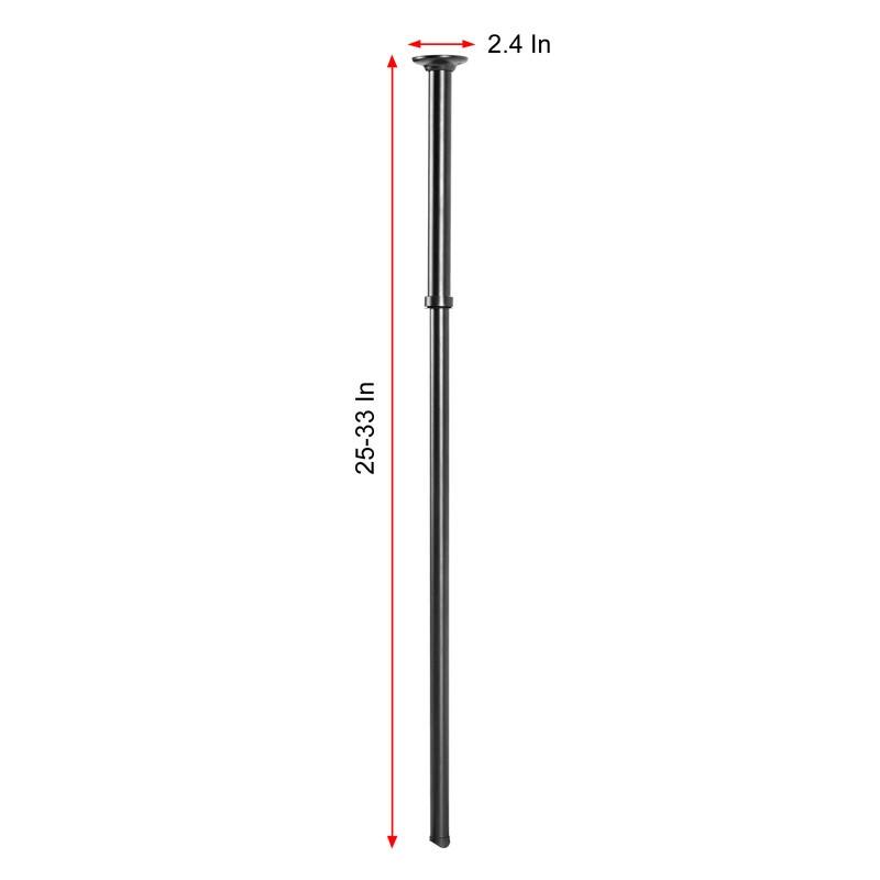 Utopia Alley Rustproof L-Shaped Corner Rod Vertical Ceiling Support Bar, Black