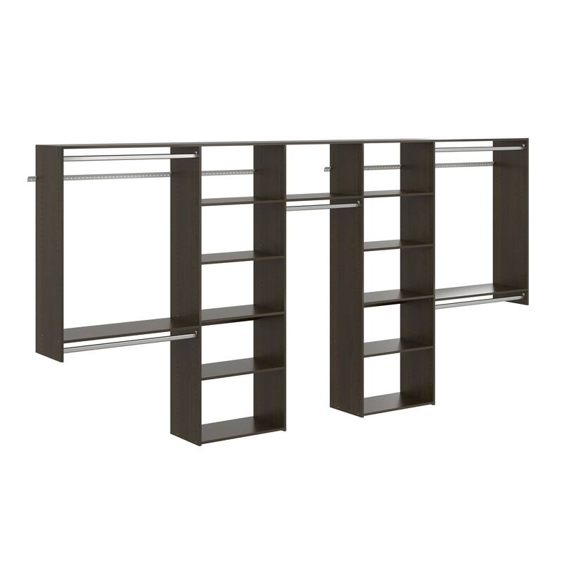Easy Track 12 Ft. W. Basic Shared Laminate Closet Kit - Truffle