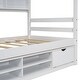 preview thumbnail 13 of 22, Twin Size House Bed with Roof Frame, Bedside-shelves, Under Bed Storage Unit