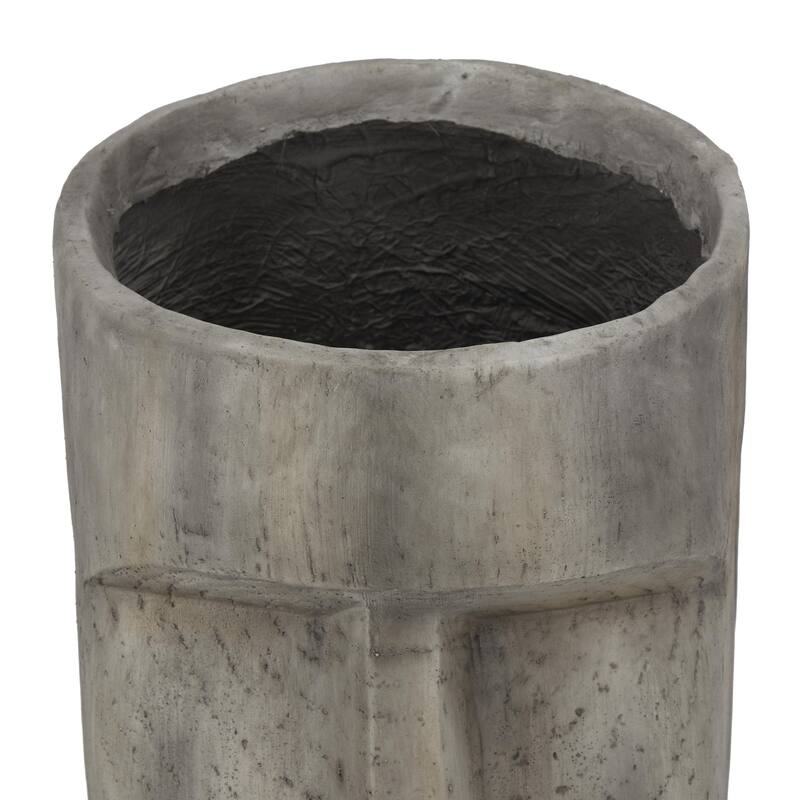 Magnesium Oxide Easter Island Head Indoor Outdoor Planter - Brown or Dark Gray - Roche River Decor