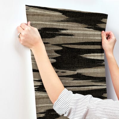 Grasse Black Pearl Non-Woven Unpasted Bohemian Nimbus Wallpaper Covers about 60.75 sq. ft.