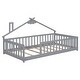 preview thumbnail 12 of 41, Simple wooden floor bed with guard rails