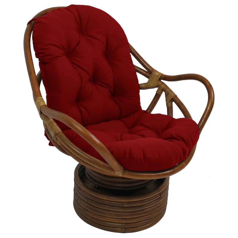 Blazing Needles 48-inch Swivel Rocker Cushion - 24 x 48 - Paprika