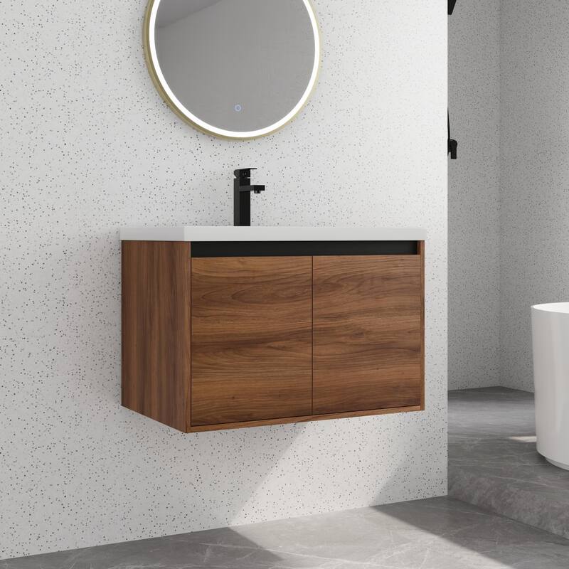 Bathroom Vanity With Sink In 16/20/24/30/36 Inch, Floating Bathroom Vanity With Soft Close Door