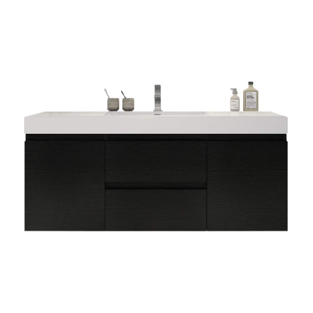 Baillie 60'' Wall-Mounted Vanity with Single Reinforced Acrylic Sink
