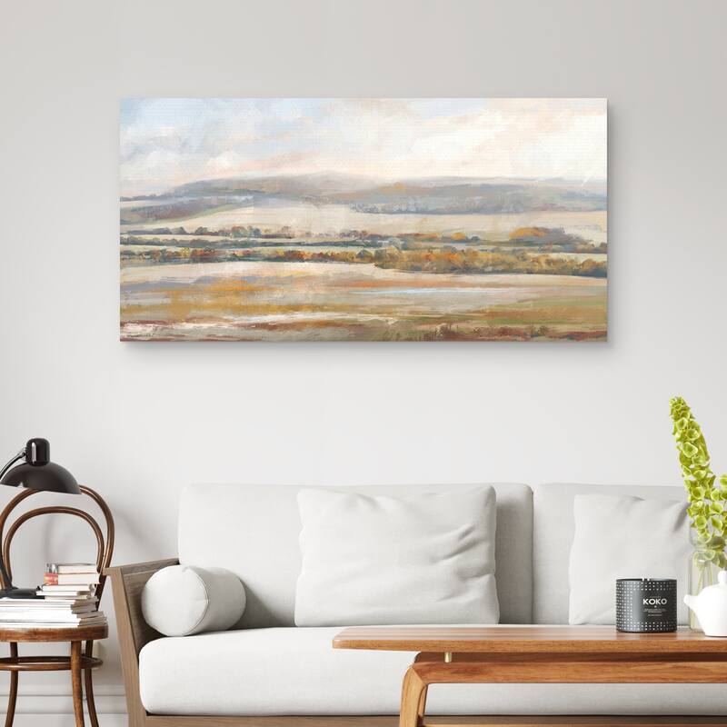 Perfected Pasture by Studio Arts Canvas Art Print - Green