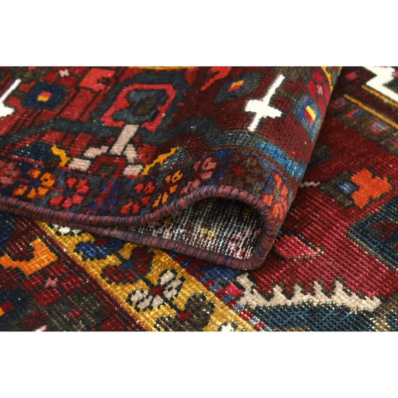 Vintage Distressed Maeve Red/Navy Rug - 6'8" x 10'0"