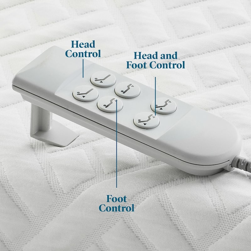 Lucid 12-inch Gel Memory Foam Mattress and Standard Adjustable Bed Set