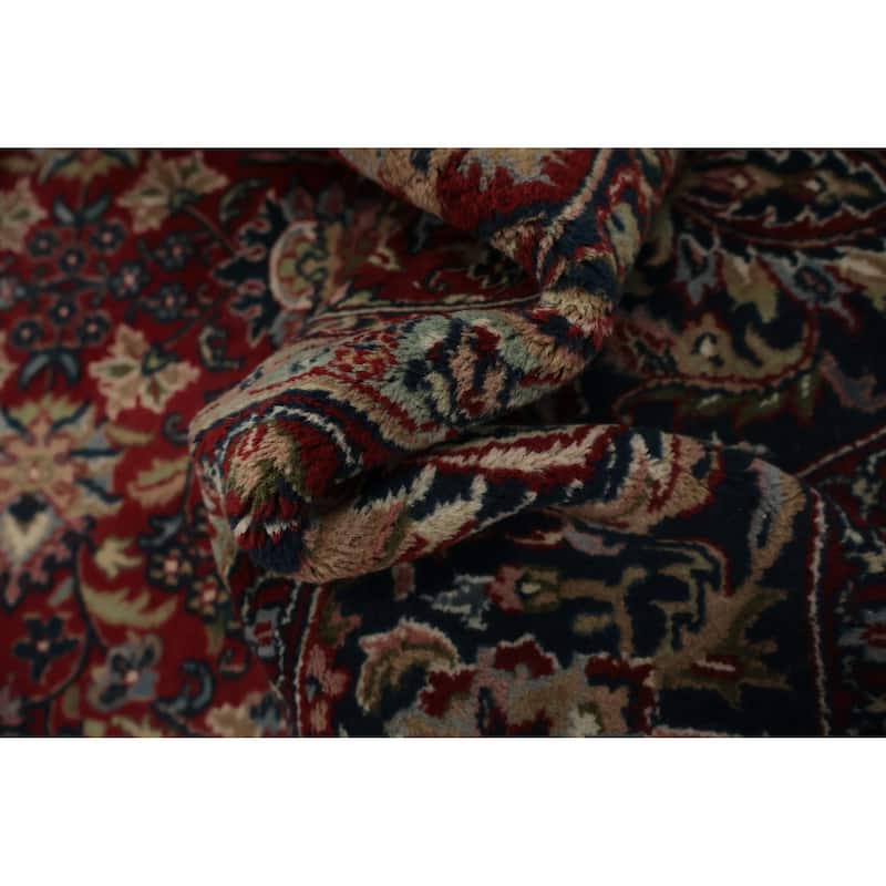 Hand Knotted Oriental 100% Wool Carpet Traditional Floral Red Sarouk Area Rug - 13' 1'' X 8' 10''