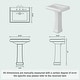 preview thumbnail 2 of 5, Bathroom Pedestal Sinks,Rectangular Pedestal Sink 26" W X 20" D Modern White Ceramic Pedestal Bathroom Sink - 26x19x34in