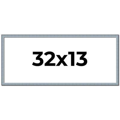 32x13 Frame Rustic Sky Blue Solid Wood Picture Frame | 0.75 Inch