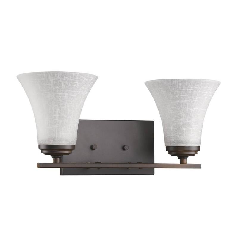 Wall Light with Tapered Glass Shade for Bedroom and Living Room
