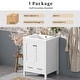 preview thumbnail 168 of 191, GDFStudio - Aurora Wood Bathroom Vanity Set with Ceramic Sink and Divided Drawers
