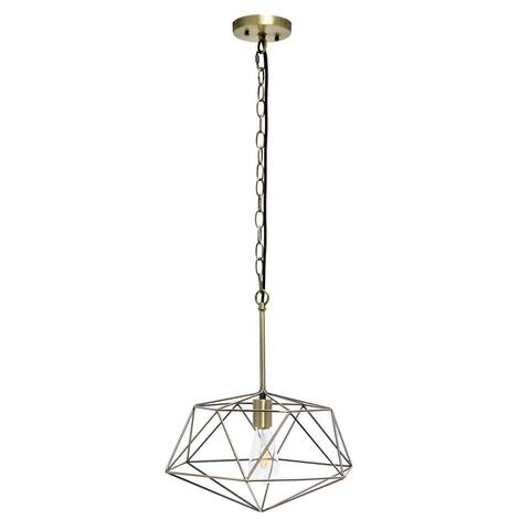 1 Light 16" Modern Metal Wire Paragon Hanging Ceiling Pendant Fixture