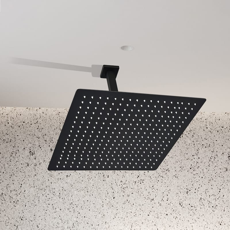 16" Square High Pressure Rain Shower Head,304 Stainless Steel Rain Shower Head