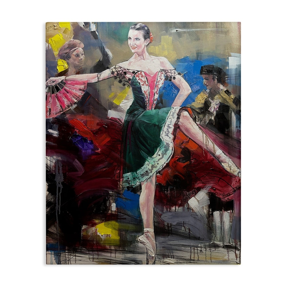 Stupell Classic Ballerina on Stage Canvas Wall Art Design By Lucille Lee