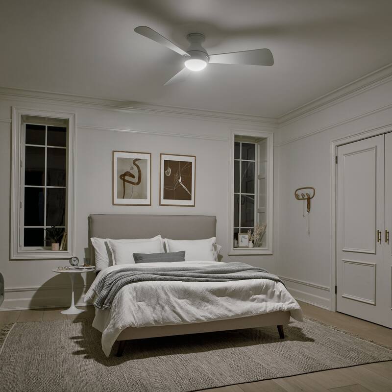 Kichler Lighting Sola Collection 54-inch Matte White LED Ceiling Fan