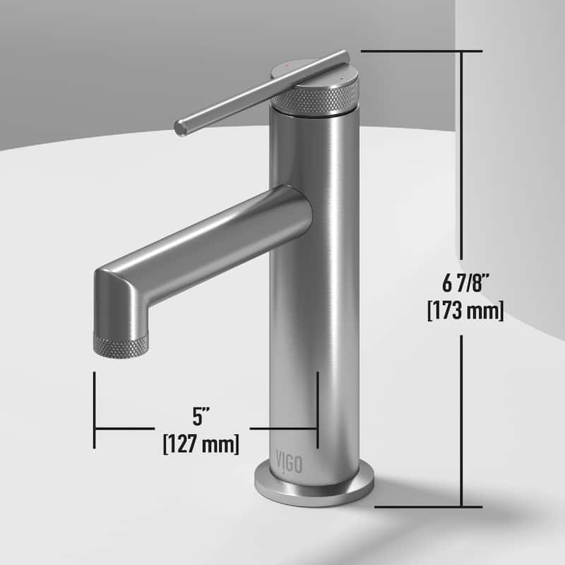 VIGO Sterling 7" H Single Handle Single Hole Bathroom Faucet