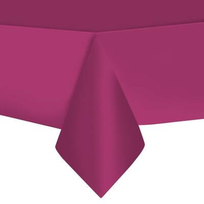 10pcs Plastic Rectangle Tablecloth 54" x 108" Red-Violet