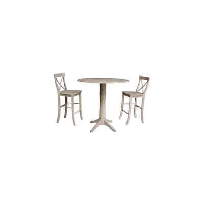 Round Pedestal Table Set with Stools