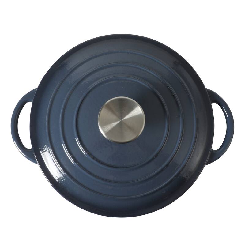 Gibson Home 2.65 Qt Enameled Cast Iron Dutch Oven Pot with Lid - Round, Ideal for Bread Baking & Stews