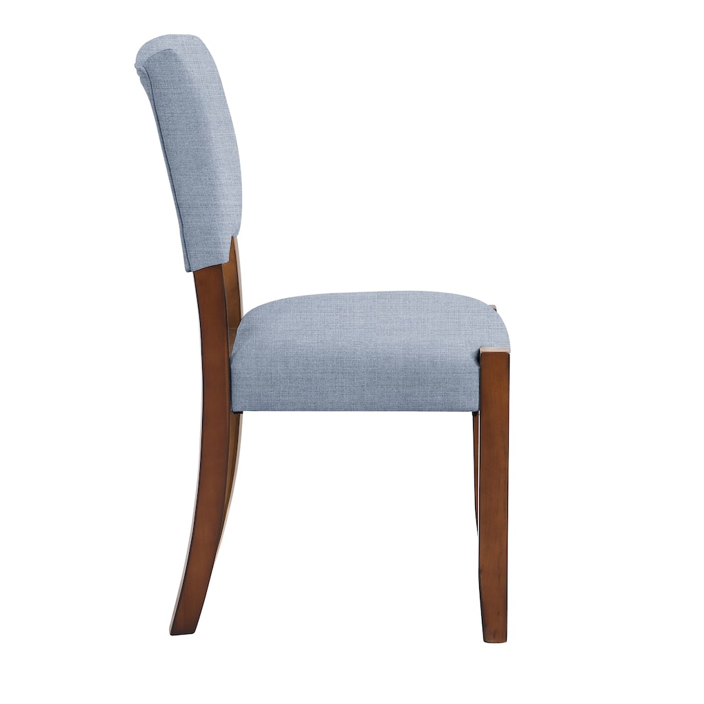 Set of 4 Modern Upholstered Dining Chairs Office Chair Gray Reception Chair Accent Chair Armless Chair with Wood Legs