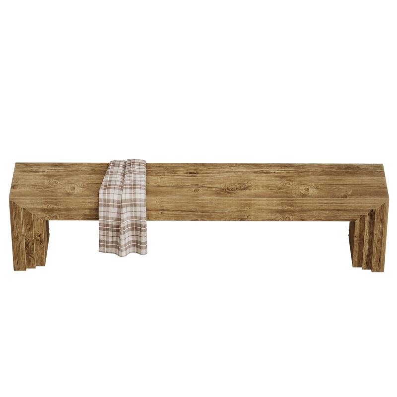 70.9-Inch Extra Long Dining Bench, Farmhouse Wooden Kitchen Bench