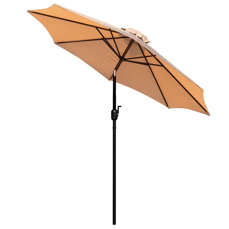 9 FT Round Umbrella - 1.5" Diameter Aluminum Pole - Crank and Tilt Function