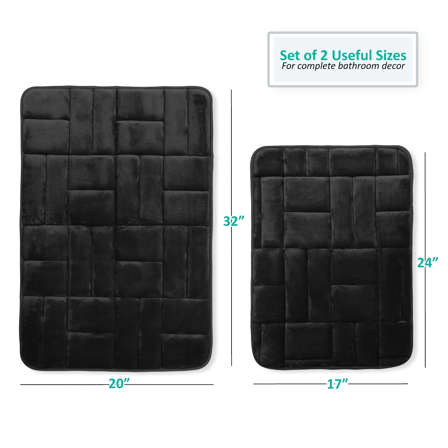 Memory Foam Bath Mat Size: S