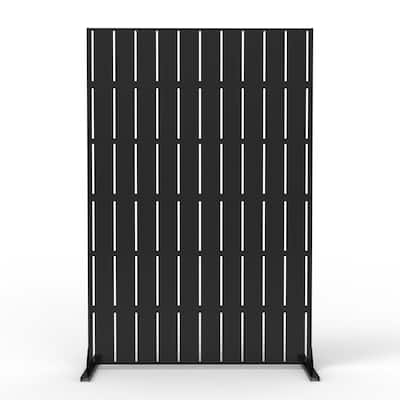 Metal Privacy Screen Outdoor Privacy Panels 72"H x 47"W, Freestanding Patio Divider for Garden, Deck, Balcony, Backyard