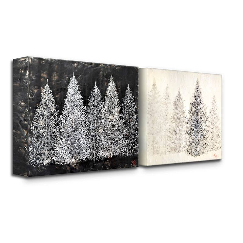 'Monoscape XXVII' 2 Piece Wrapped Canvas Wall Art Set by Karen Biery