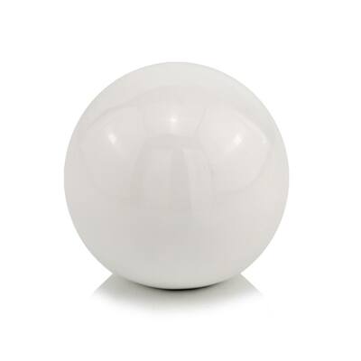 HomeRoots 4" X 4" X 4" White Aluminum Sphere - 4' X '4' X '4