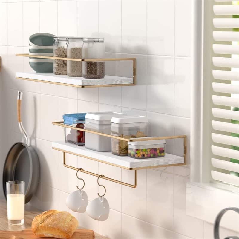 Floating Shelves for Wall Set of 2 - 5.7"D x 15.7"W x 1.7"H