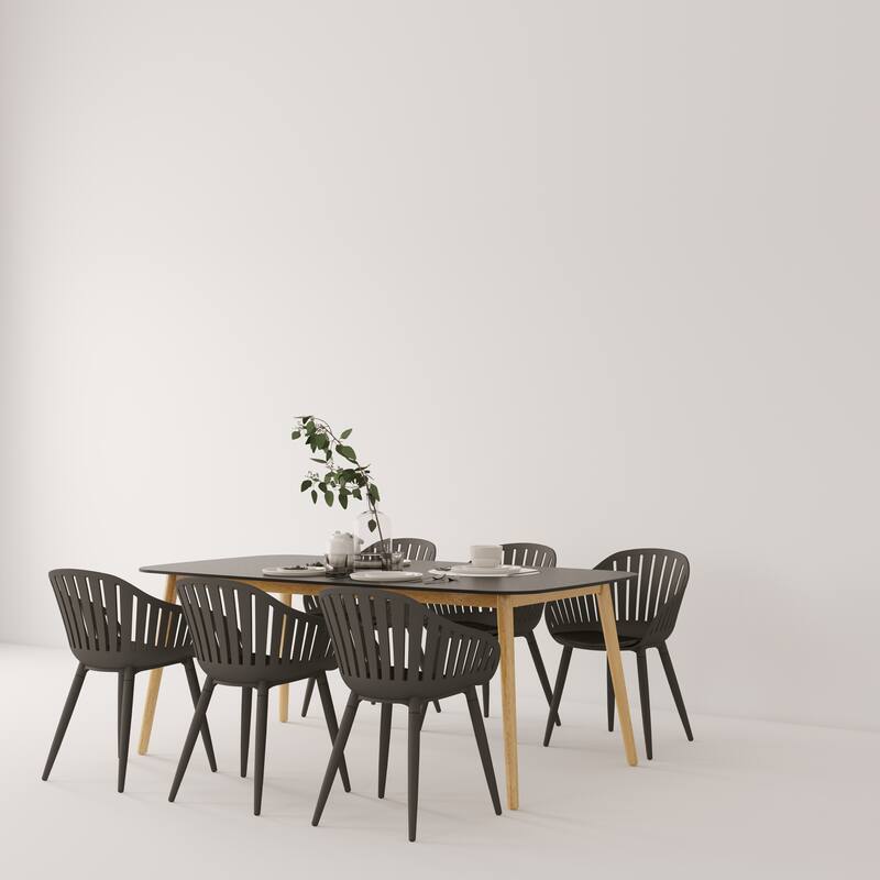 Midtown Concept Petri Indoor Black or White Dining Set