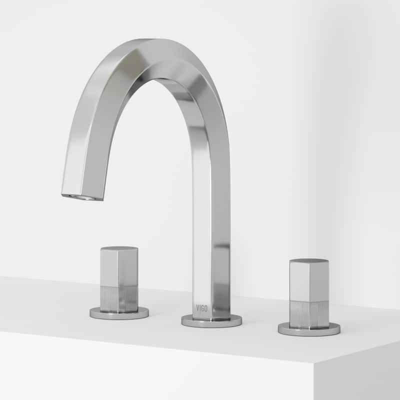 VIGO Hart 9" H 2-Handle Widespread Bathroom Faucet - Chrome