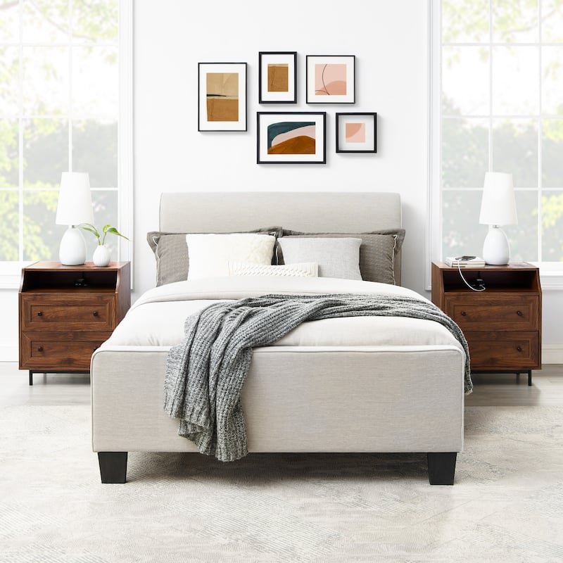 Middlebrook Modern 2-Drawer USB Nightstand, Set of 2