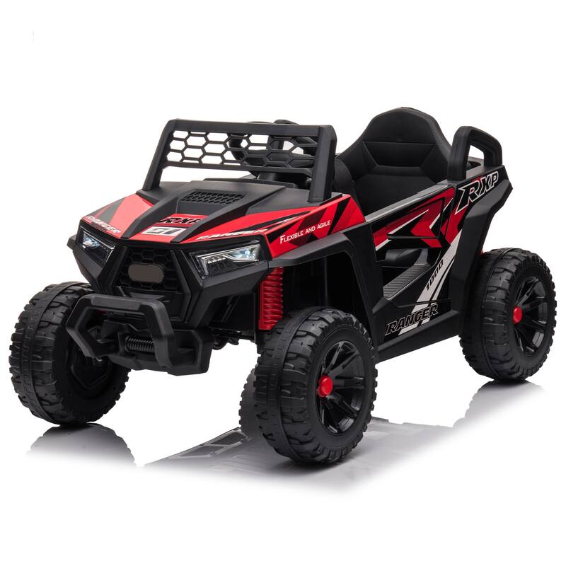 Electric 12V Ride On Mini UTV Car for Kids with Forward and Reverse, LED Lights, and Built-in Music, Battery Powered Vehicle