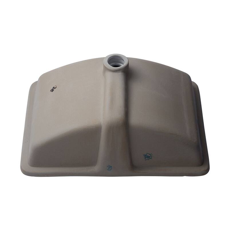 Ceramic Handmade Rectangular Undermount Bathroom Sink with Overflow