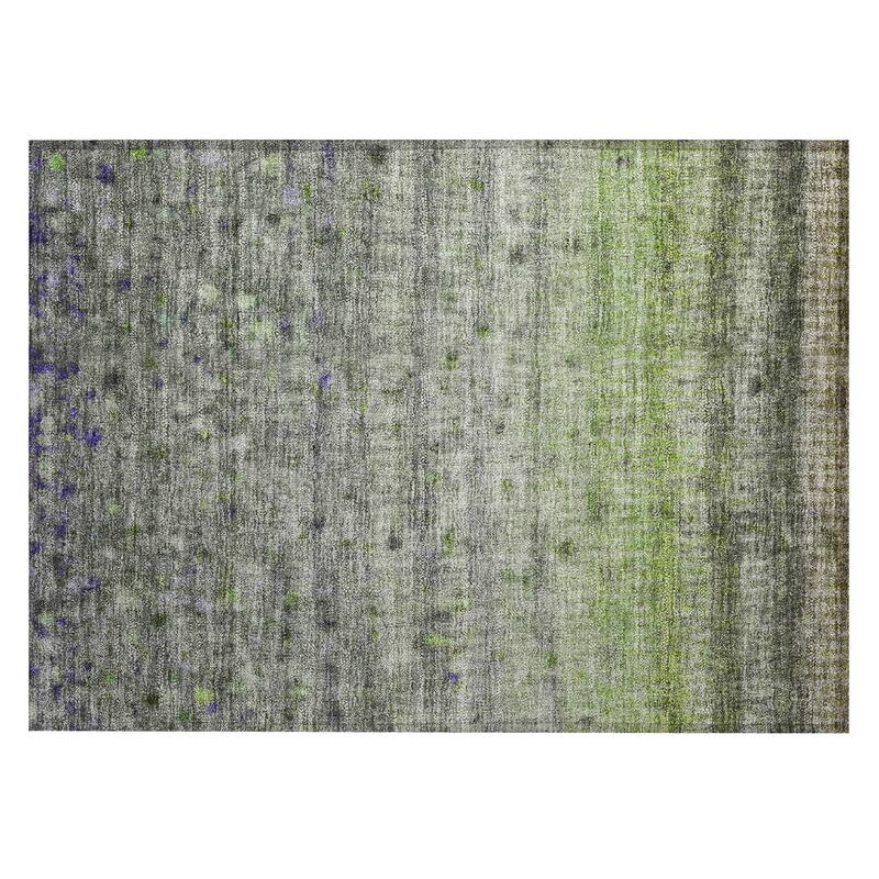 Machine Washable Indoor/ Outdoor Ombre Stripes Chantille Rug