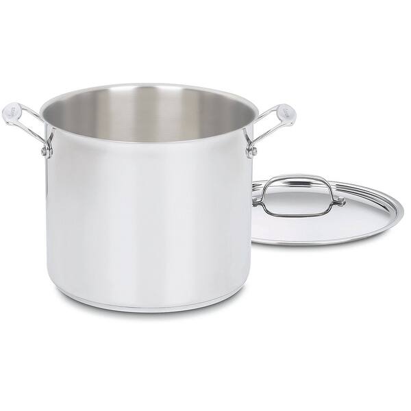 Shop Cuisinart 766 26 Chef S Classic 12 Quart Stockpot With Cover Overstock 22537315