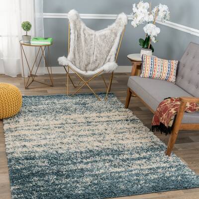 World Rug Gallery Contemporary Ombre Shag Area Rug