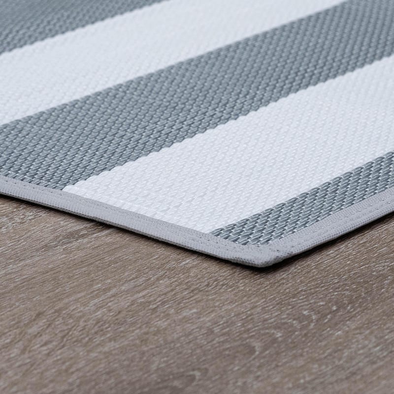 Lalune Beach Stripe Indoor Outdoor Area Rug