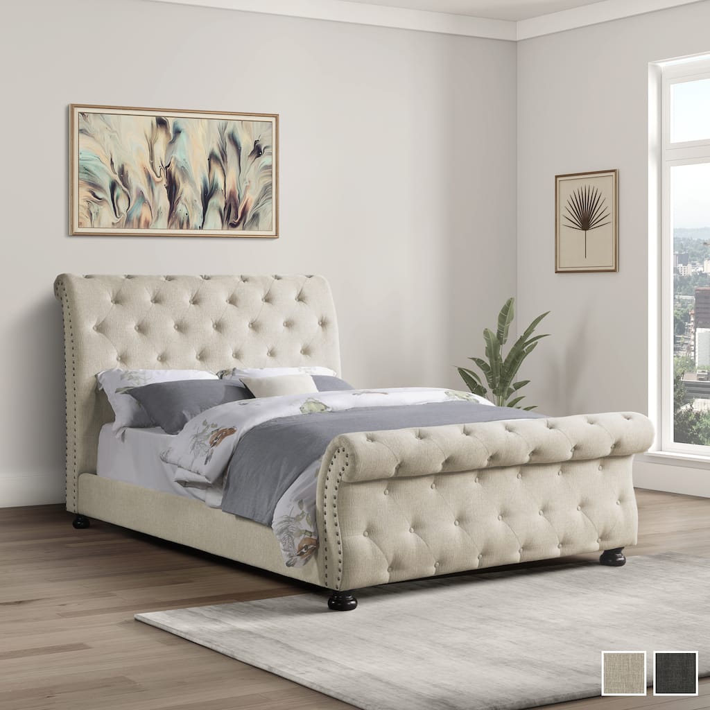 Clifton Upholstered Sleigh Bed