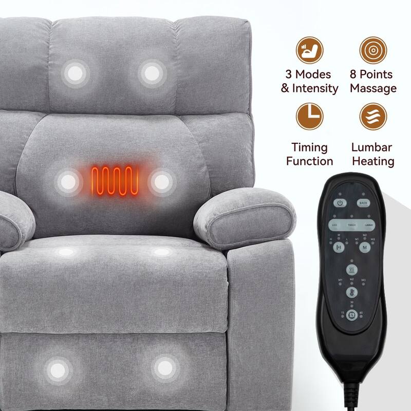 350 LBS Large Electric Power Lift Recliners with Hidden Cup Holders