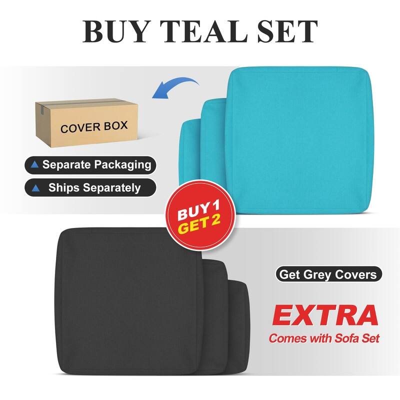 11-Piece Luxury Aluminum Outdoor Furniture Set with Chaise Lounge & Fire Pit Table, 29" Deep Seating Aluminum Patio Sectional