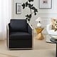 preview thumbnail 9 of 165, KINWELL 31"W Oak Frame Upholstered Swivel Barrel Armchair