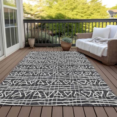 Machine Washable Indoor/ Outdoor Chantille Morrocan Boho Rug