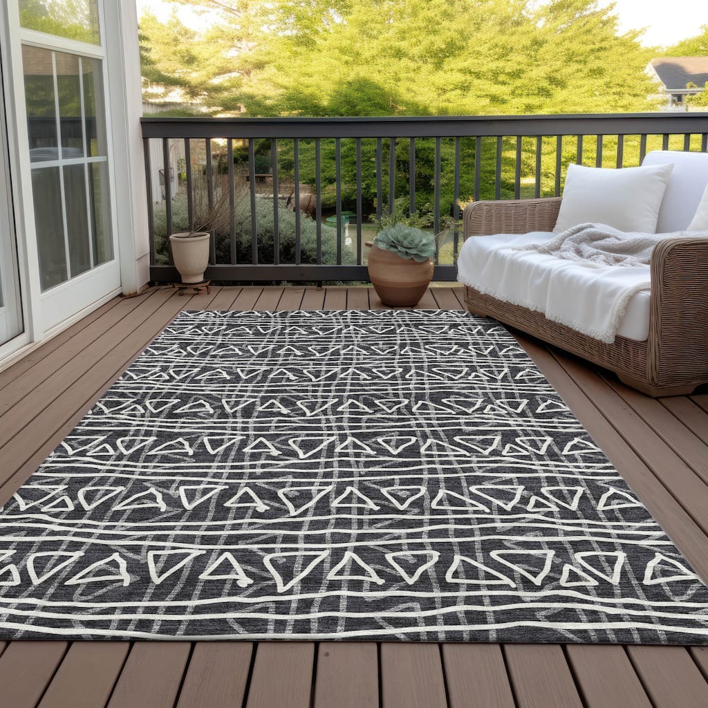 Machine Washable Indoor/ Outdoor Chantille Morrocan Boho Rug