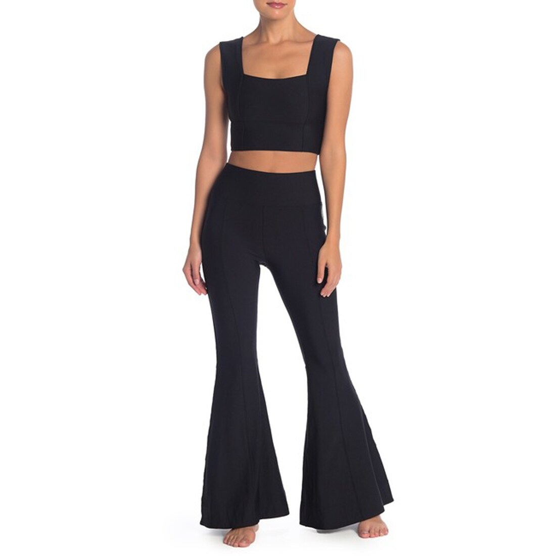 black 2 piece pants set