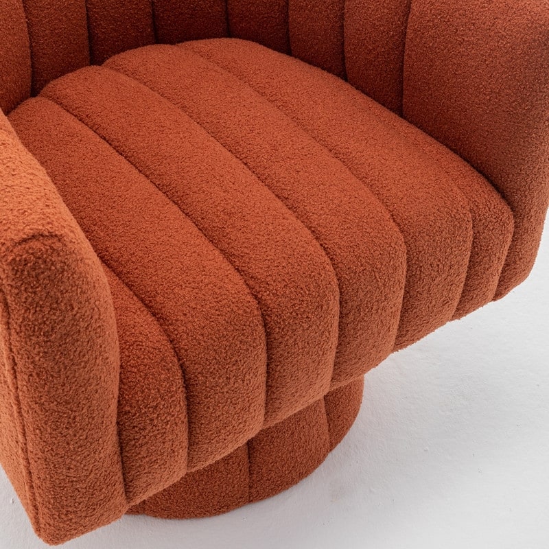 SEYNAR Modern Glam Velvet Upholstered Round Swivel Accent Barrel Chair Set of 2